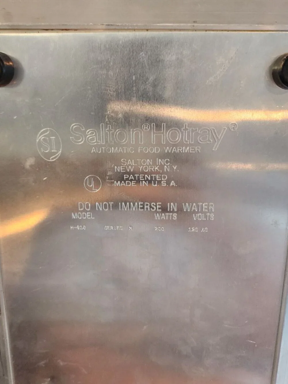 Vintage SALTON HOTRAY Automatic FOOD WARMER Hot Tray WORKS TESTED